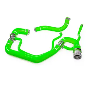 119023200 | PPE Performance Silicone Upper And Lower Coolant Hose Kit For GM 6.6L Duramax | Green Finish