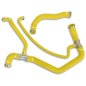 119024100 | PPE Performance Silicone Upper And Lower Coolant Hose Kit For GM 6.6L Duramax | Yellow Finish