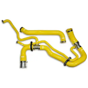 119024300 | PPE Performance Silicone Upper And Lower Coolant Hose Kit For GM 6.6L Duramax | Yellow Finish
