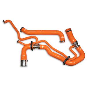 119025300 | PPE Performance Silicone Upper And Lower Coolant Hose Kit For GM 6.6L Duramax | Orange Finish