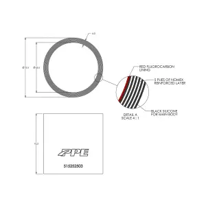 Pacific Performance Engineering - 515252503 | PPE Performance 2.5 Inch ID x 3 Inch L Performance Silicone For Custom Applications - Image 2