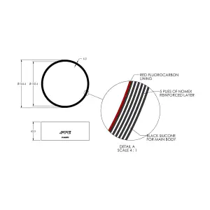 Pacific Performance Engineering - 515606000 | PPE Performance 6.0 Inch ID x 2.5 Inch L Performance Silicone for Custom Applications - Image 2
