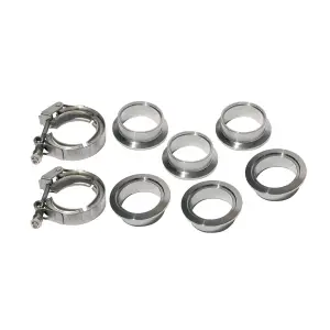 517117508 | PPE Performance QR 304 Stainless Steel V-Band - 8 Piece Set (2C 3M 3F) | 1.75 Inch Dimensions