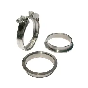 517132503 | PPE Performance QR 304 Stainless Steel V-Band - 3 Piece Set (1C 1M 1F) | 3.25 Inch Dimensions
