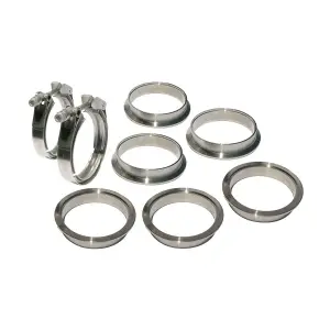 517140008 | PPE Performance QR 304 Stainless Steel V-Band - 8 Piece Set (2C 3M 3F) | 4.00 Inch Dimensions