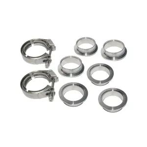 517220008 | PPE Performance QR 304 Stainless Steel Clamps - Aluminum Flanges - 8 Piece Set (2C 3M 3F) | 2.00 Inch Dimensions
