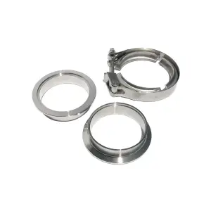 517227503 | PPE Performance QR 304 Stainless Steel Clamps - Aluminum Flanges - 3 Piece Set (1C 1M 1F) | 2.75 Inch Dimensions