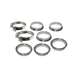517227508 | PPE Performance QR 304 Stainless Steel Clamps - Aluminum Flanges - 8 Piece Set (2C 3M 3F) | 2.75 Inch Dimensions