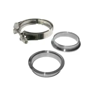 517235003 | PPE Performance QR 304 Stainless Steel Clamps - Aluminum Flanges - 3 Piece Set (1C 1M 1F) | 3.50 Inch Dimensions