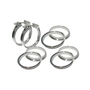 517250008 | PPE Performance QR 304 Stainless Steel Clamps - Aluminum Flanges - 8 Piece Set (2C 3M 3F) | 5.00 Inch Dimensions