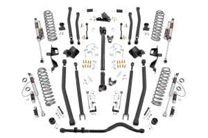 66044 | Rough Country 6 Inch Lift Kit, 4 Door, Long Arm For Jeep Wrangler Unlimited JL 4WD | M1R Monotube Shocks