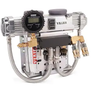 VIAIR - 80308CS | VIAIR Dual VMS PRO Complete Air Management System | Chrome, VMS444, 4 Way Hose System: Small (Up To 100" Wheelbase) - Image 2