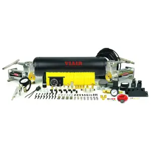 20019 | VIAIR Dual 444C Onboard Air System | Platinum, 150 PSI, 3.53 CFM, 40 Amp, 12V, 2.5 Gallon Tank