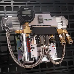VIAIR - 80307BM | VIAIR Dual VMS PRO Complete Air Management System | Black, VMS400, 4 Way Hose System: Medium (Up To 130" Wheelbase) - Image 3