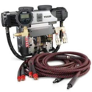 VIAIR - 80307BM | VIAIR Dual VMS PRO Complete Air Management System | Black, VMS400, 4 Way Hose System: Medium (Up To 130" Wheelbase) - Image 1