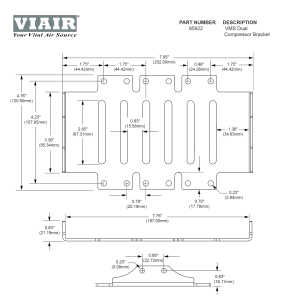 VIAIR - 95922 | VIAIR VMS Dual Compressor Custom Lock Mount Bracket | 444C/485C, Stainless Steel - Image 2