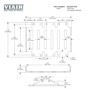 VIAIR - 95921 | VIAIR VMS Dual Compressor Custom Lock Mount Bracket | 380/425/400 & 440 C-Models, Stainless Steel - Image 2