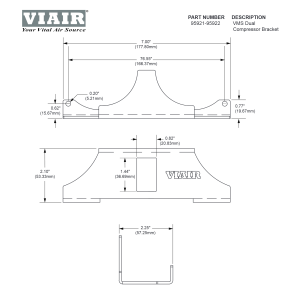 VIAIR - 95921 | VIAIR VMS Dual Compressor Custom Lock Mount Bracket | 380/425/400 & 440 C-Models, Stainless Steel - Image 4
