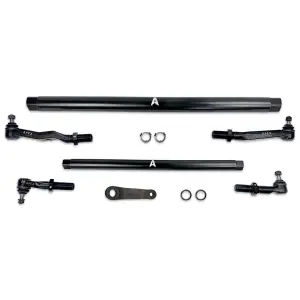 KIT380P-STL | Apex Chassis ProLock Steering Kit For Dodge Ram 2500/3500 4WD | Black Powder Coated Steel, Y-Link Upgrade To T-Link - Includes Mopar Pitman Arm