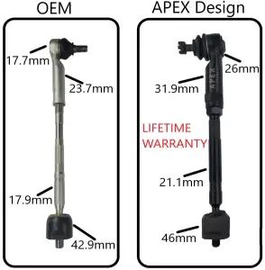 Apex Chassis - TR230 | Apex Chassis Tie Rod Assembly, Left Or Right Hand For Toyota 4Runner - Image 2