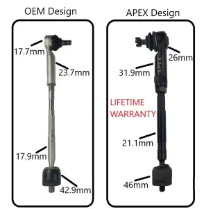 Apex Chassis - TR241 | Apex Chassis Tie Rod Assembly, Left Hand For Toyota Tacoma - Image 2