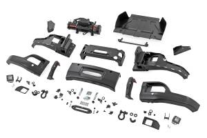 Rough Country - 13007 | Rough Country FXS Front Bumper For Chevrolet Silverado 1500 2WD/4WD | Flat Black Paint Code, With PRO12000S Winch - Image 3