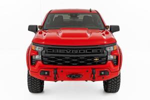 Rough Country - 13007 | Rough Country FXS Front Bumper For Chevrolet Silverado 1500 2WD/4WD | Flat Black Paint Code, With PRO12000S Winch - Image 2