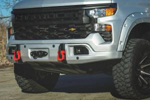 Rough Country - 13007-GAN | Rough Country FXS Front Bumper For Chevrolet Silverado 1500 2WD/4WD | GAN,  Silver Ice Metallic Paint Code, With PRO12000S Winch - Image 8