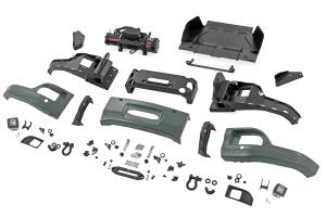 Rough Country - 13007-GBD | Rough Country FXS Front Bumper For Chevrolet Silverado 1500 2WD/4WD | GBD, Cypress Gray Paint Code, With PRO12000S Winch - Image 3
