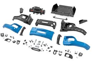 Rough Country - 13007-GLT | Rough Country FXS Front Bumper For Chevrolet Silverado 1500 2WD/4WD | GLT, Glacier Blue Paint Code, With PRO12000S Winch - Image 2