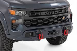 13007-G6M | Rough Country FXS Front Bumper For Chevrolet Silverado 1500 2WD/4WD | G6M, Dark Ash Paint Code, With PRO12000S Winch