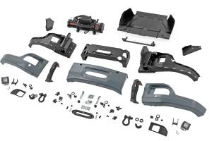 Rough Country - 13007-GNO | Rough Country FXS Front Bumper For Chevrolet Silverado 1500 2WD/4WD | GNO, Slate Gray Paint Code, With PRO12000S Winch - Image 3