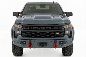 Rough Country - 13007-GNO | Rough Country FXS Front Bumper For Chevrolet Silverado 1500 2WD/4WD | GNO, Slate Gray Paint Code, With PRO12000S Winch - Image 2