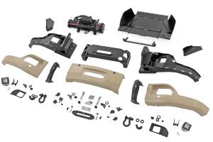 Rough Country - 13007-GTL | Rough Country FXS Front Bumper For Chevrolet Silverado 1500 2WD/4WD | GTL, Sand Dune Paint Code, With PRO12000S Winch - Image 2