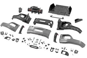 Rough Country - 13007-GXD | Rough Country FXS Front Bumper For Chevrolet Silverado 1500 2WD/4WD | GXD, Sterling Gray Metallic Paint Code, With PRO12000S Winch - Image 2