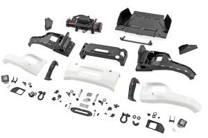 Rough Country - 13007-GAZ | Rough Country FXS Front Bumper For Chevrolet Silverado 1500 2WD/4WD | GAZ, Summit White Paint Code, With PRO12000S Winch - Image 2