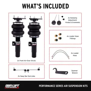 Air Lift Performance - 76002 | Air Lift Performance Air Suspension Front Kit For Audi A3 MK2 & TT MK2 / Volkswagen Beetle MK6 (Turbo), CC, EOS, Golf, GTI, Jetta, Passat, Rabbit & Scirocco GEN 3 - Image 5