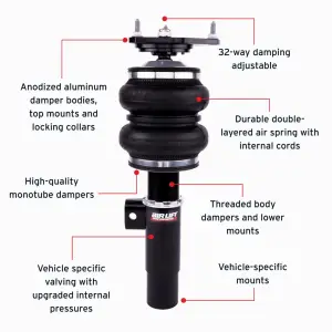 Air Lift Performance - 76002 | Air Lift Performance Air Suspension Front Kit For Audi A3 MK2 & TT MK2 / Volkswagen Beetle MK6 (Turbo), CC, EOS, Golf, GTI, Jetta, Passat, Rabbit & Scirocco GEN 3 - Image 4