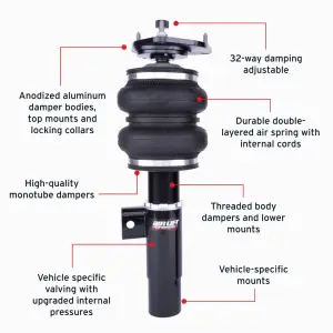 Air Lift Performance - 76003 | Air Lift Performance Air Suspension Front Kit For Volkswagen Golf, GTI, Golf R, Arteon, Tiguan, Jetta Sportwagen & E-Golf / Audi TTS, A3, S3, TT & RS 3 - Image 4