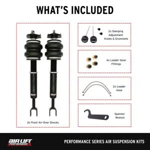 Air Lift Performance - 76013 | Air Lift Performance Air Suspension Front Kit For Nissan 350Z / Infiniti G35 Fork Lower Mount & Coupe - Image 4