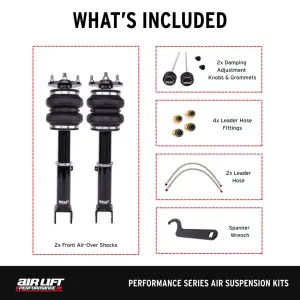 Air Lift Performance - 76018 | Air Lift Performance Air Suspension Front Kit For Lexus GS 200T L10, 300 L10 & 350 L10 / RC 200T XC10, 300 XC10 & 350 XC10 / IS 200T XE30, 300 XE30 & 350 XE30 - Image 5