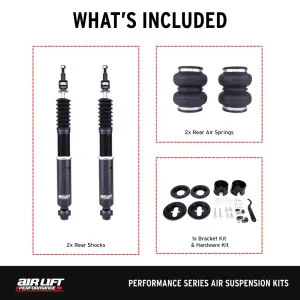 Air Lift Performance - 76503 | Air Lift Performance Air Suspension Rear Kit For Volkswagen Golf, GTI, Golf R, Arteon, Tiguan, Jetta Sportwagen & E-Golf / Audi TTS, A3, S3, TT & RS 3 - Image 5