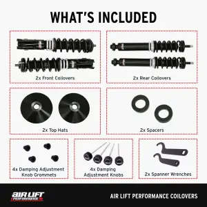 Air Lift Performance - 79022 | Air Lift Performance Coilover Kit For Volkswagen Cabrio, Corrado, Golf, GTI, Jetta & Passat - Image 8