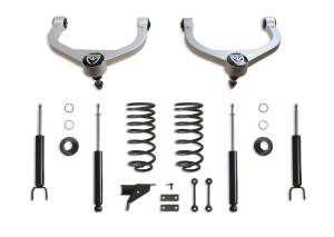 K332724A | MaxTrac 2 Inch Front / 4 Inch Rear Lowering Kit With Camber Correction Upper Arms For Ram 15000 2WD/4WD 6 Lug Only