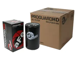 44-LF004-MB | AFE Power PROGUARD Oil Filter, 4 Pack For Ford E-350 / E-450 / E-550 / Excursion / F-250 / F-250, F-350, F-450 & F-550 Super Duty