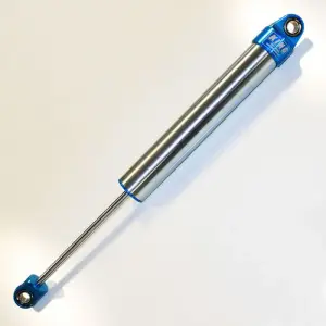 TF573-09BL-0313-150 | Thuren Fabrication King Steering Damper For Ram 2500 / Ram 3500 | With Thuren 1.50 Inch Clamp For Custom Aftermarket Steering Links | Blue Aluminum Ends