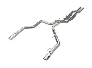 49-33151-P | aFe Power Vulcan Series 3 To 3-1/2 Inch, 304 Stainless Steel Cat-Back Exhaust System With Polished Tip For Ford F-150 Raptor/ Raptor R V6/V8