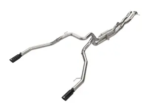 49-33152-B | aFe Power Vulcan Series 3 Inch, 304 Stainless Steel Cat-Back Exhaust System With Black Tip For Ford Ranger Raptor 24-26 V6-3.0L (tt)