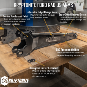Kryptonite - KRFDRD1 | Kryptonite Radius Arm Kit For Ford F-250 / F-350 / F-450 / F-550 Super Duty - Image 8