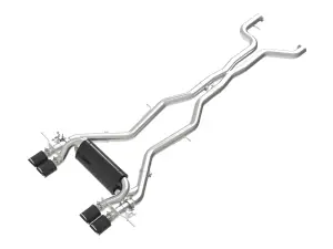 49-36353-C | aFe Power MACH Force-Xp 3 To 2-1/2 Inch, 304 Stainless Steel Cat-Back Exhaust System With Carbon Fiber Tip For BMW M2 (G87) L6-3.0L (tt) S58